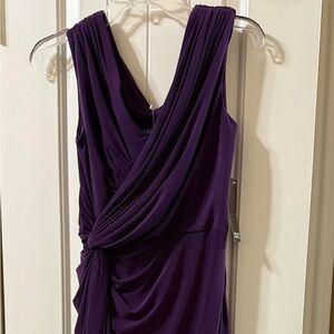 Adrianna Papell Deep Purple Asymmetrical Dress NWT